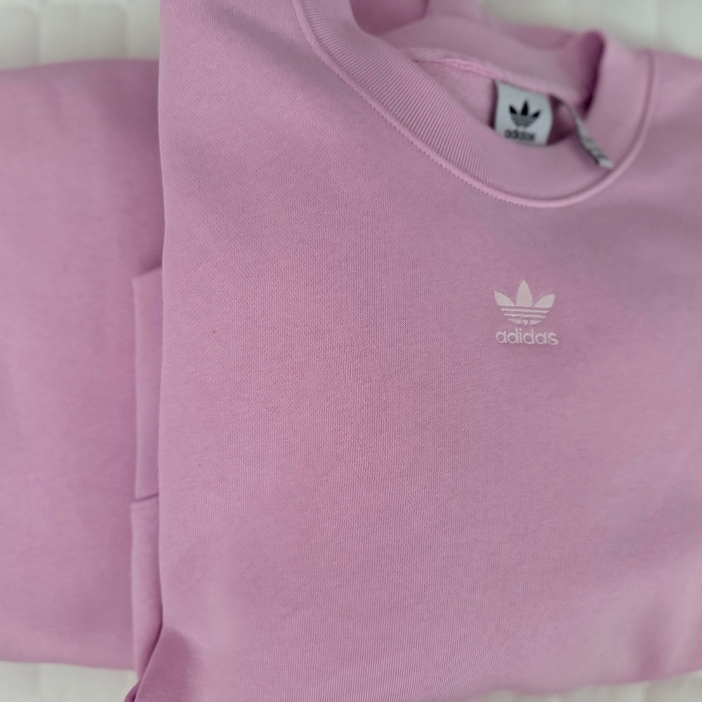 Adidas Light Pink Crewneck Sweatshirt with Pants - Sold as a Set